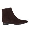 Flats BRUNATE | Pointy Short Boot In Brown