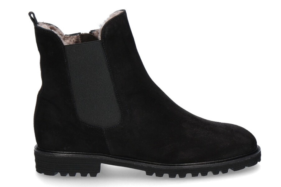 Ankle Boots & Booties Brunate | Brunate Stiefelette Gefuttert Tank Velours Softy- Schwarz