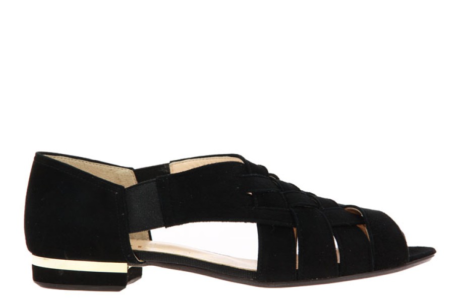 Sandals Brunate | Brunate Sandals Flex Camoscio Elastico Nero