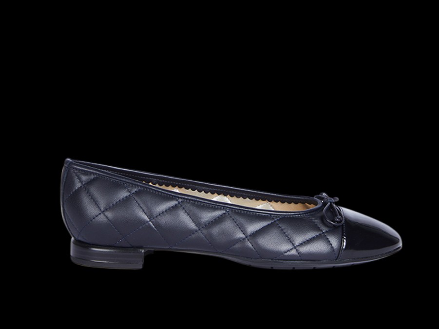 Flats BRUNATE | Quilted Ballerina In Blue