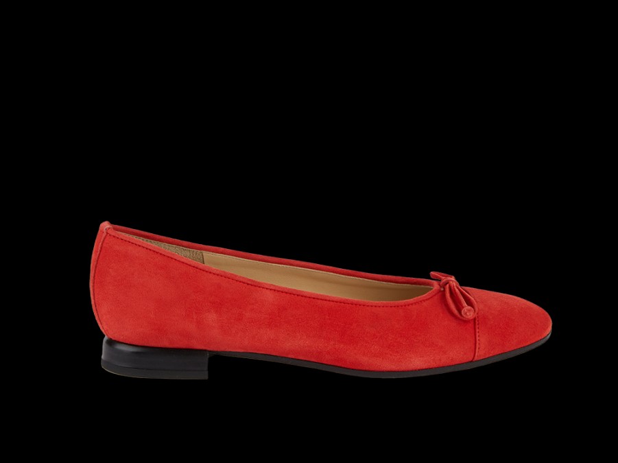 Flats BRUNATE | Red Suede Ballerina