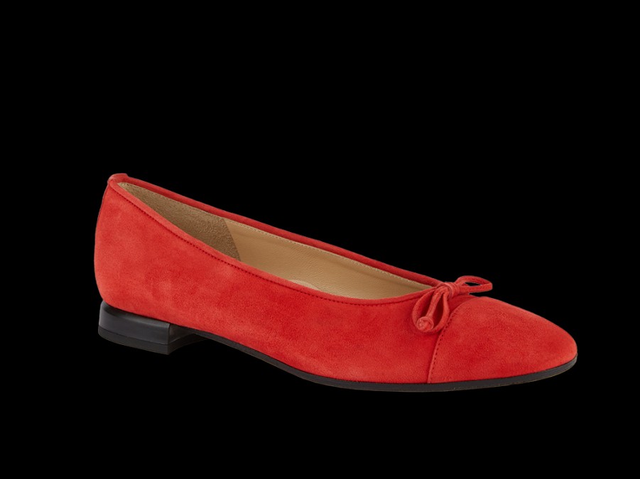 Flats BRUNATE | Red Suede Ballerina