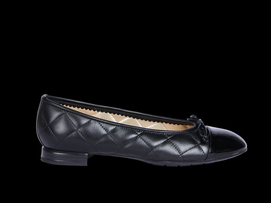 Flats BRUNATE | Quilted Ballerina In Black