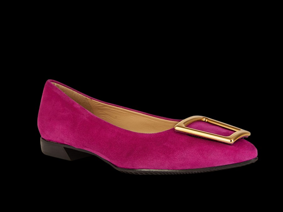 Flats BRUNATE | Ballerina With Golden Accessory