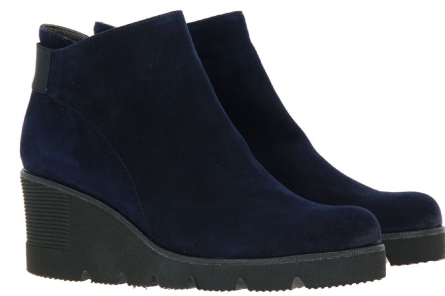 Ankle Boots & Booties Brunate | Brunate Wedge Ankle Boots Neon Camoscio Blu