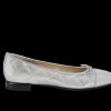 Flats BRUNATE | Quillted Ballerina In Silver