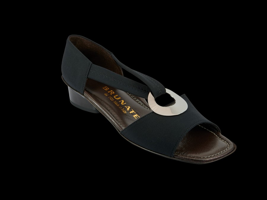 Flats BRUNATE | Iconic Sandal With Ring In Black