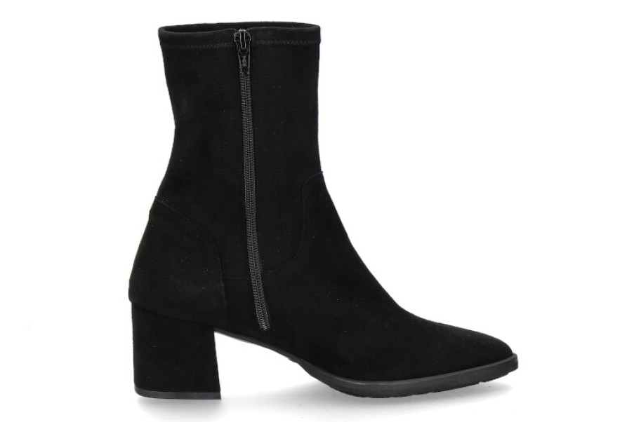 Ankle Boots & Booties Brunate | Brunate Ankle Boots Lindy Camoscio Stretch Nero