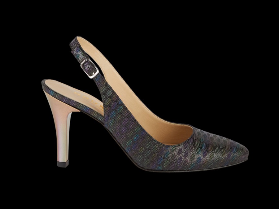 Pumps BRUNATE | Slingback In Dark Metal Pattern