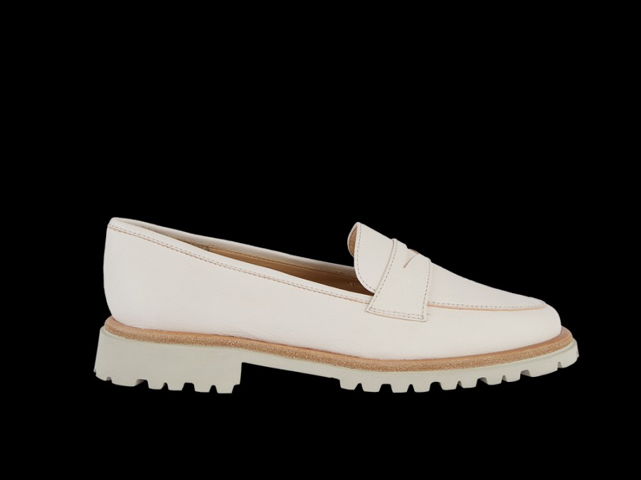 Flats BRUNATE | Sporty Summer Loafer In White