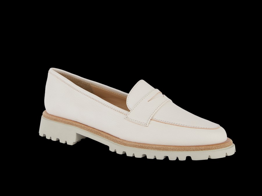 Flats BRUNATE | Sporty Summer Loafer In White