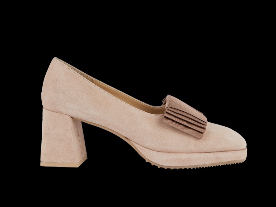 Pumps BRUNATE | Pump With Bow In Light Coloured Suede