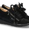 Sneakers Brunate | Brunate Lace-Up Iris Camoscio Nero Jazz Petrol